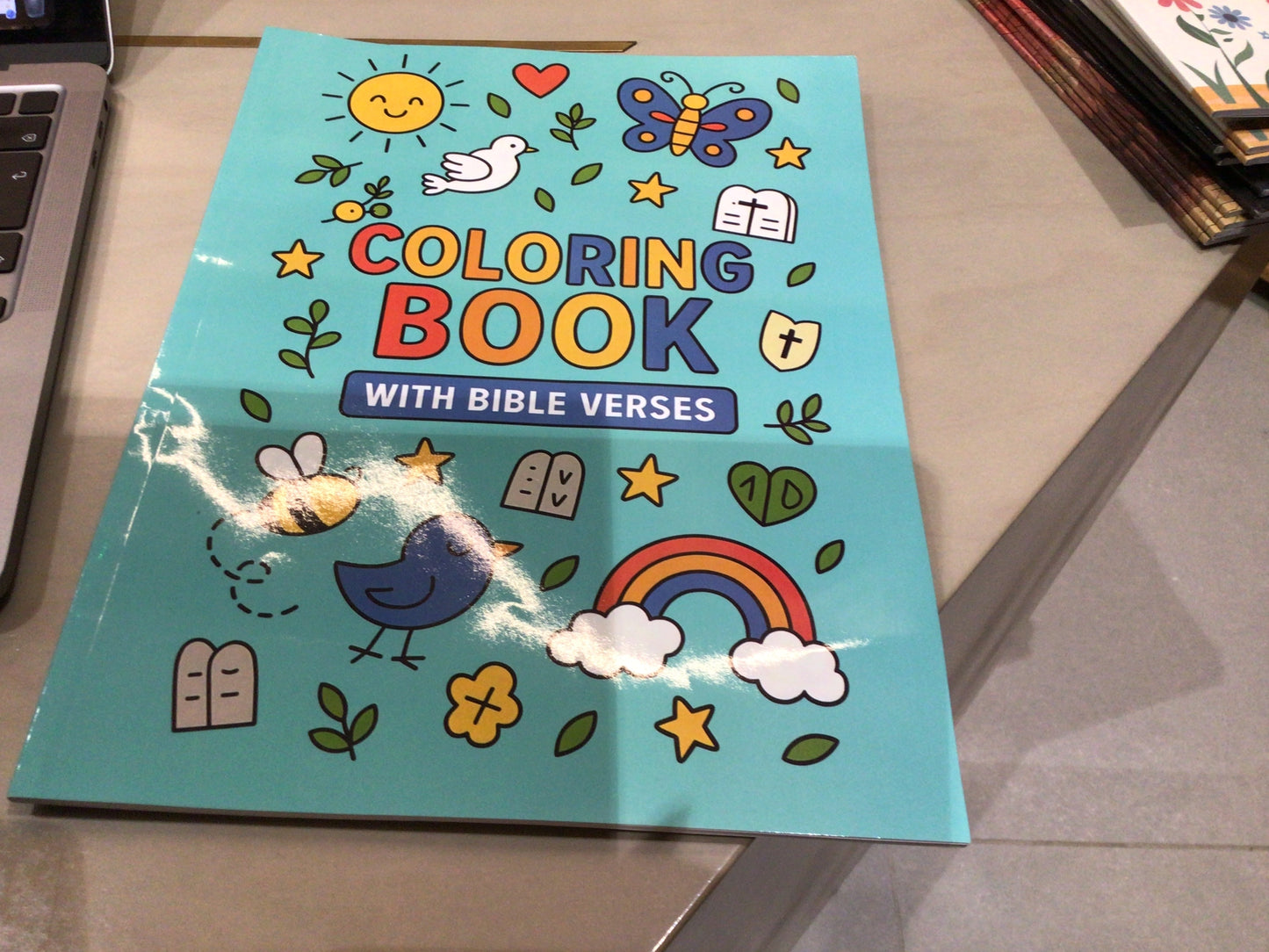 Coloring book with Bible verses