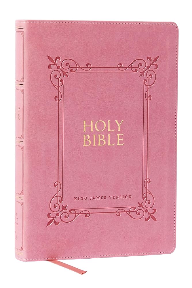 KJV Holy Bible: Large Print with 53,000 Center-Column Cross References, Pink Leathersoft, Red Letter, Comfort Print: King James Version cover image