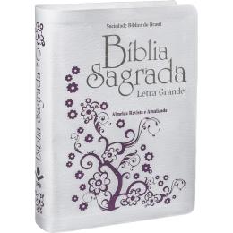Biblia Sagrada Letra Grande - Couro Bonded Branca