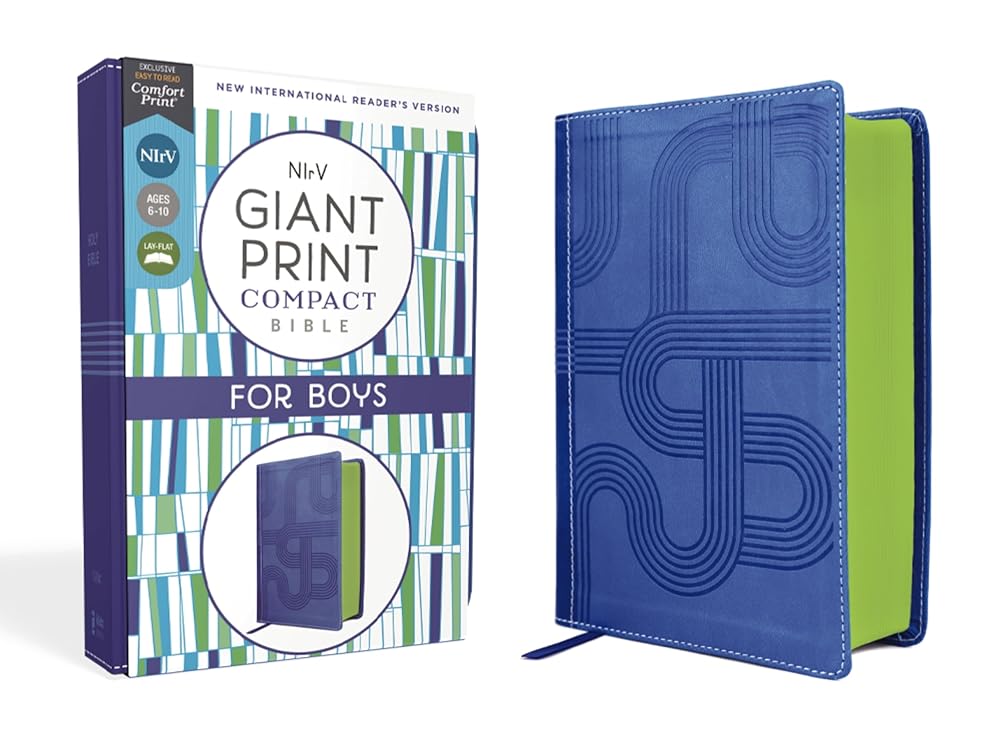 NIrV Giant Print Compact Bible for Boys Comfort Print [Blue] cover image