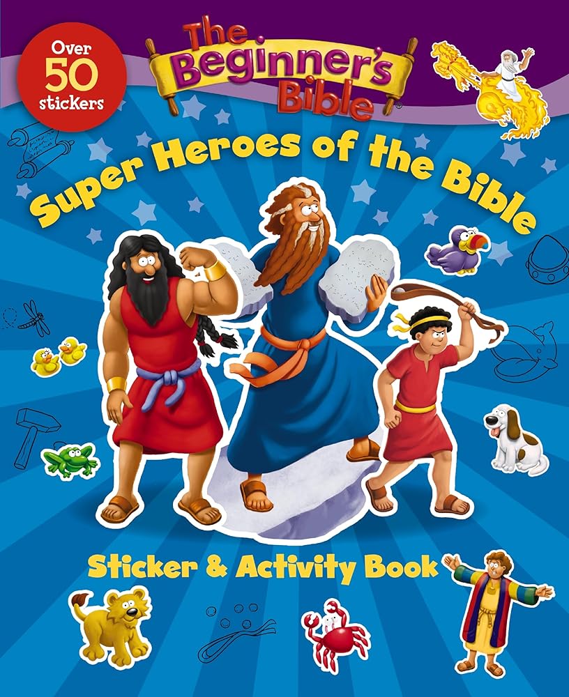 The Beginner's Bible Super Heroes of the Bible Sticker and Activity Book cover image