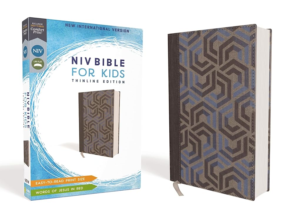 NIV, Bible for Kids, Cloth over Board, Blue, Red Letter, Comfort Print: Thinline Edition cover image