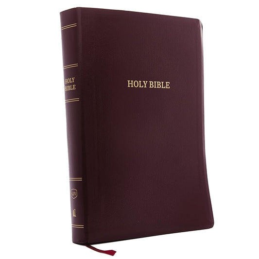KJV Holy Bible: Super Giant Print with 43,000 Cross References, Burgundy Leather-look, Red Letter, Comfort Print: King James Version cover image