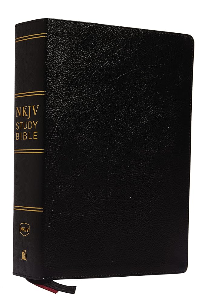 NKJV Study Bible, Premium Bonded Leather, Black, Comfort Print: The Complete Resource for Studying God’s Word cover image
