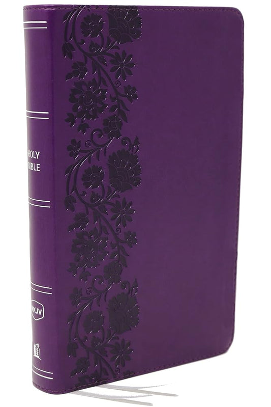 NKJV, End-of-Verse Reference Bible, Personal Size Large Print, Leathersoft, Purple, Red Letter, Comfort Print: Holy Bible, New King James Version cover image