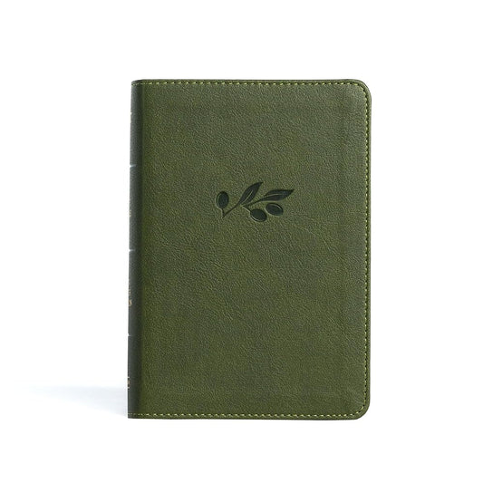 KJV Large Print Compact Reference Bible, Olive LeatherTouch, Red Letter, Pure Cambridge Text, Presentation Page, Cross-References, Full-Color Maps, Easy-to-Read Bible MCM Type cover image