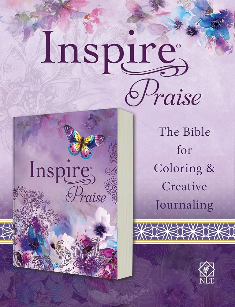 Inspire PRAISE Bible NLT (Softcover): The Bible for Coloring & Creative Journaling cover image
