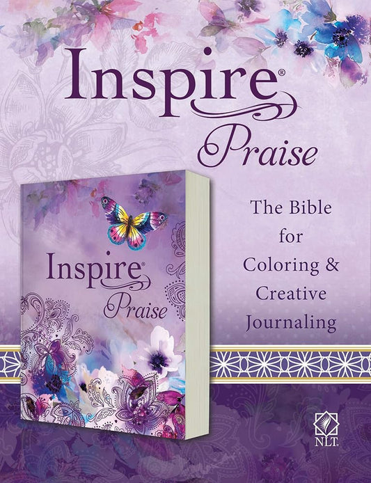 Inspire PRAISE Bible NLT (Softcover): The Bible for Coloring & Creative Journaling cover image