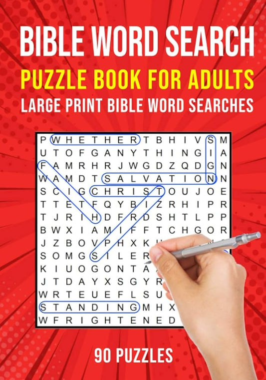 Bible Word Search Puzzle Book for Adults: 90 Large Print Christian Word Find Puzzles cover image
